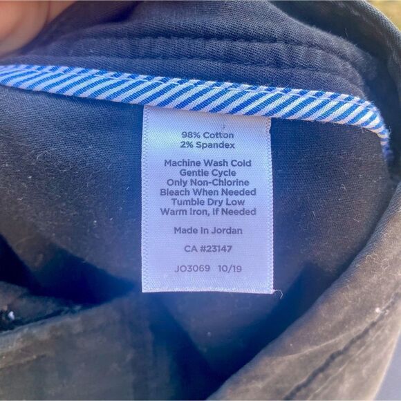 Talbots Black Cotton Stretch Relaxed Chinos Pants - Picture 6 of 6